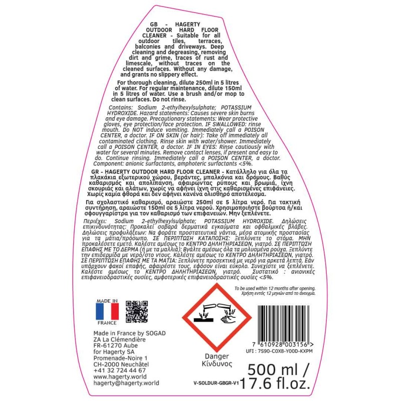 Outdoor Hard Floor Cleaner : Produit nettoyant pour terrasse Outdoor Hard Floor Cleaner : Produit nettoyant pour terrasse