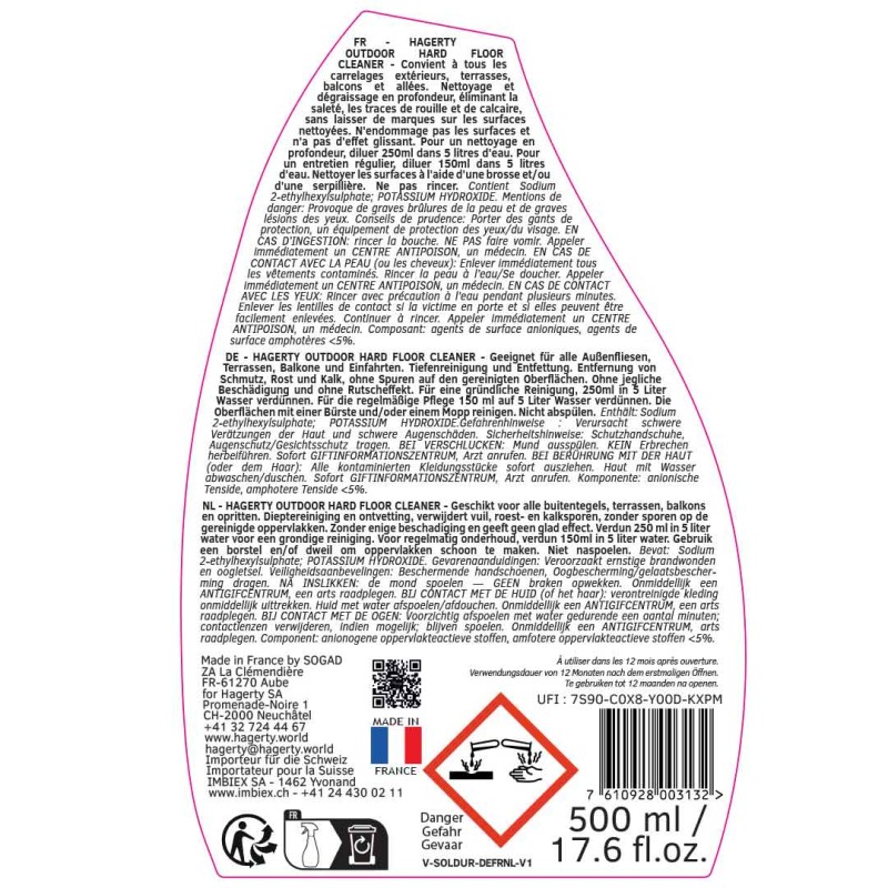 Outdoor Hard Floor Cleaner : Detergente per terrazzi ed esterni Outdoor Hard Floor Cleaner : Detergente per terrazzi ed esterni