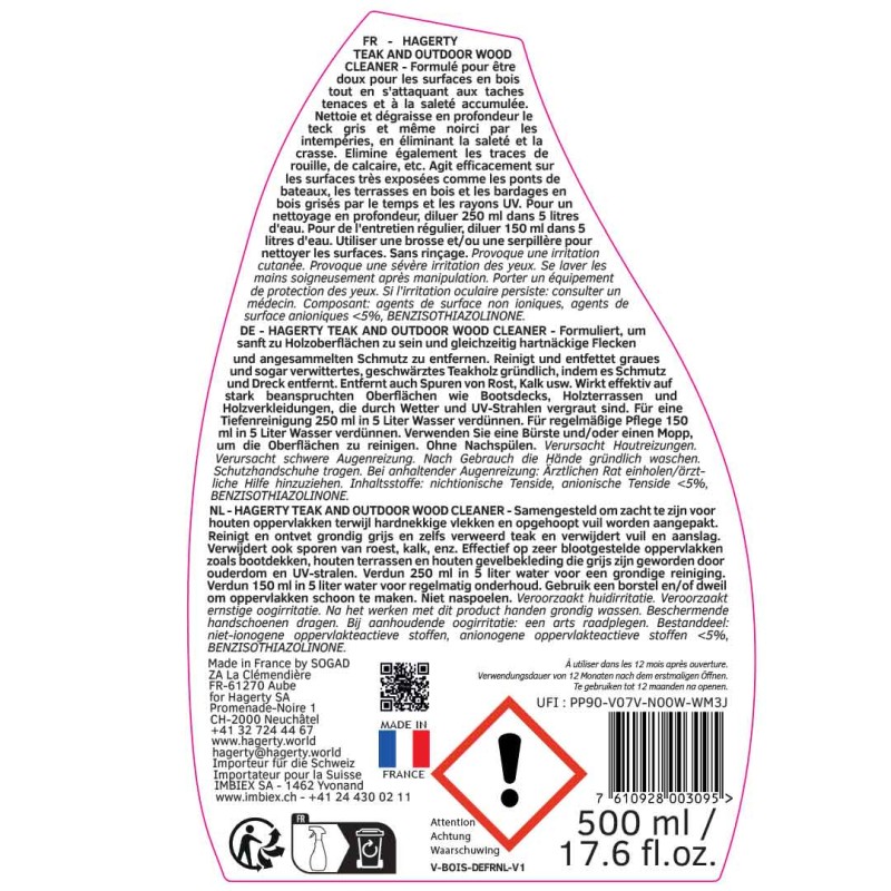 Outdoor Teak & Wood Cleaner: Prodotto per la pulizia del teak Outdoor Teak & Wood Cleaner: Prodotto per la pulizia del teak