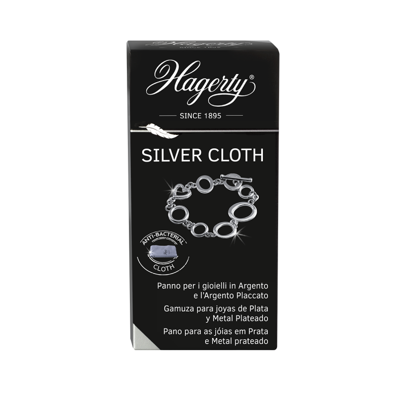Silver : Gamuza impregnada para limpiar y pulir joyas plata y plateadas.