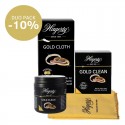 Gold Clean & Gold Cloth : Bain nettoyant et chamoisine pour bijoux en or