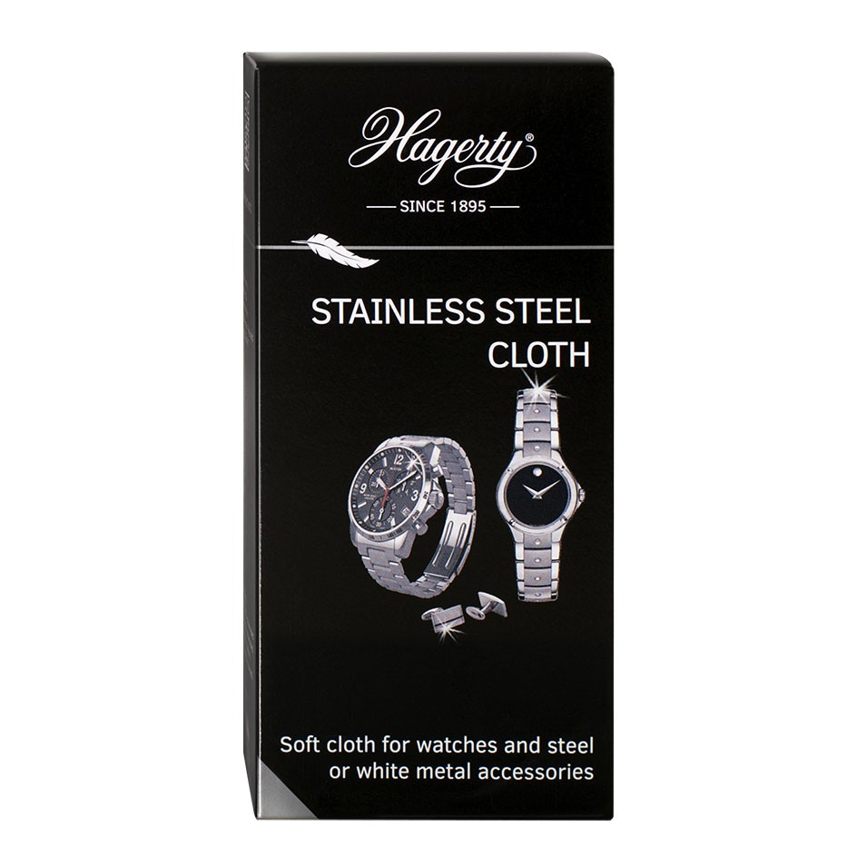 Hagerty Chiffon Nettoyage Acier Inoxydable 36x30cm - Imprégné 100% Coton Pour Montres Et Bijoux